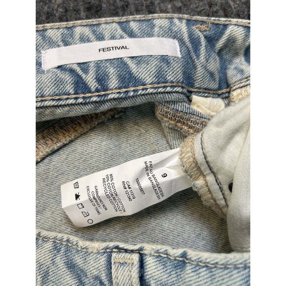 Garage Denim Festival Shorts Women Size 9 Distressed Cut-Off Blue Cotton NEW - Picture 5 of 10